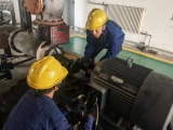 陽極分公司成型車間檢修班成功處置熱媒主循環(huán)泵電機(jī)故障